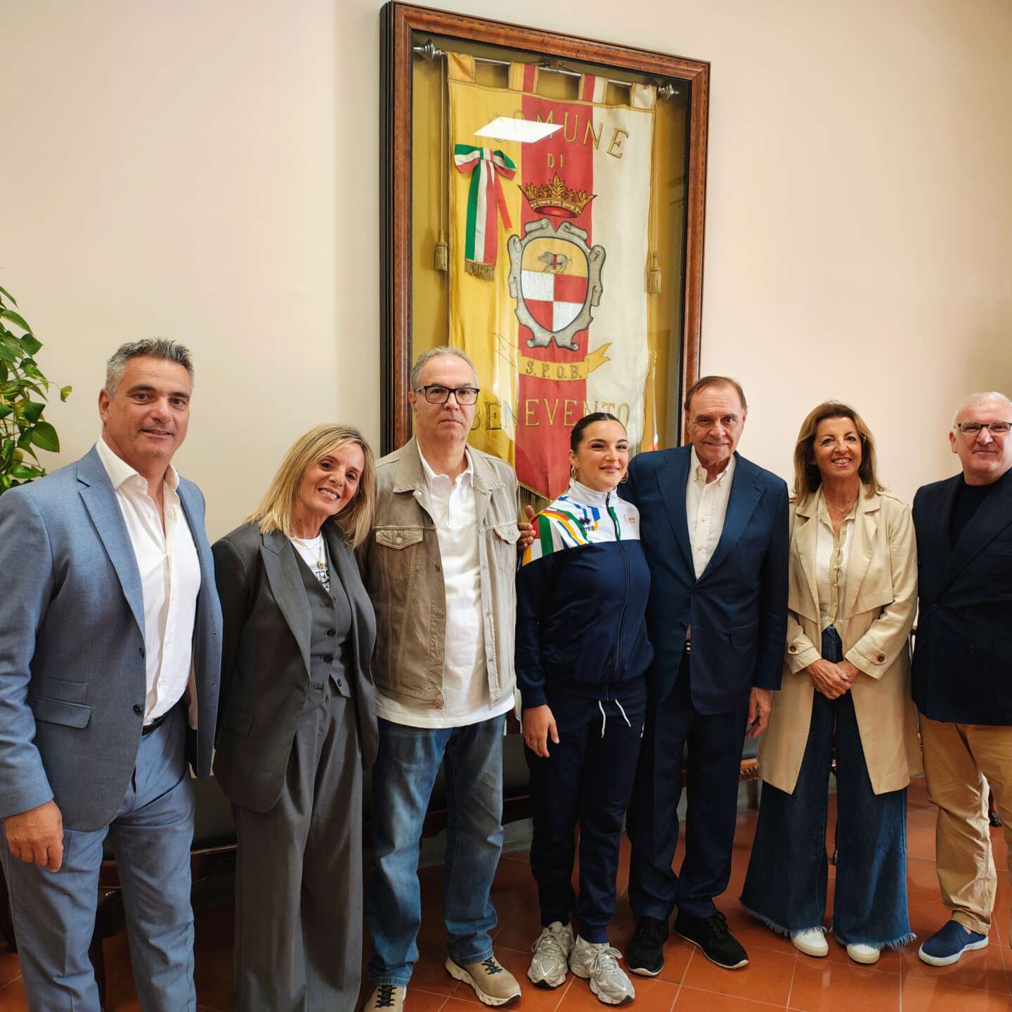 la campionessa di pattinaggio artistico a rotelle parziale ricevuta dal sindaco mastella
