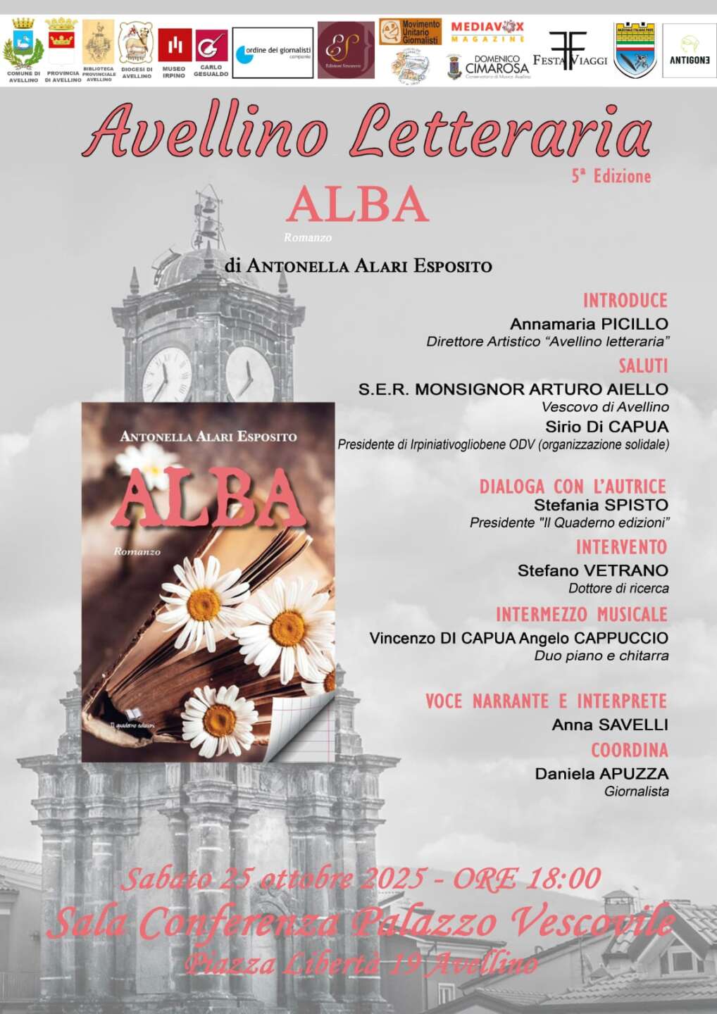 Ad Avellino Letteraria arriva “Alba”, il romanzo della luce e della rinascita Ad Avellino Letteraria arriva “Alba”, il romanzo della luce e della rinascita
