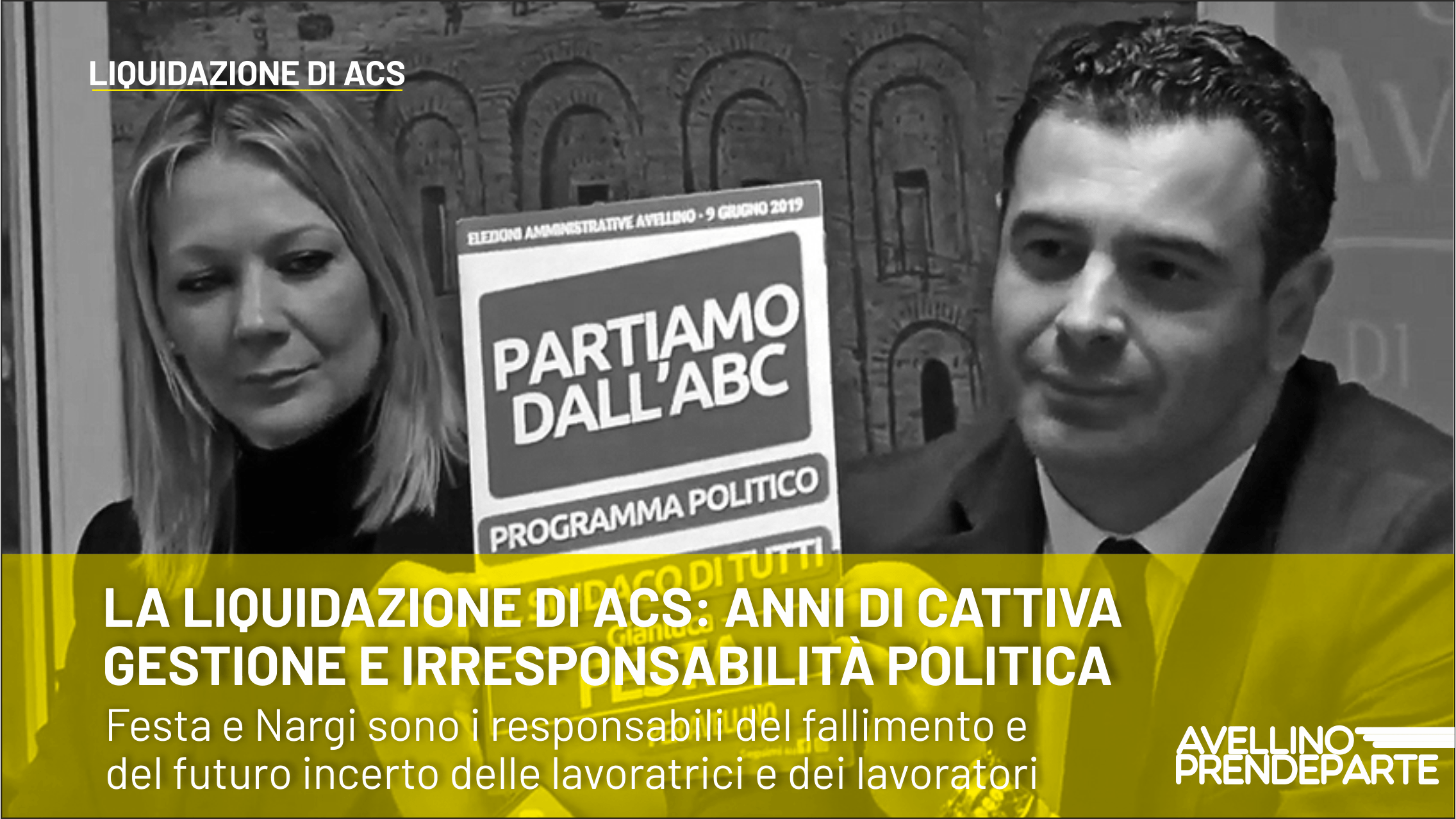 avellino prende parte acs simbolo del fallimento politico