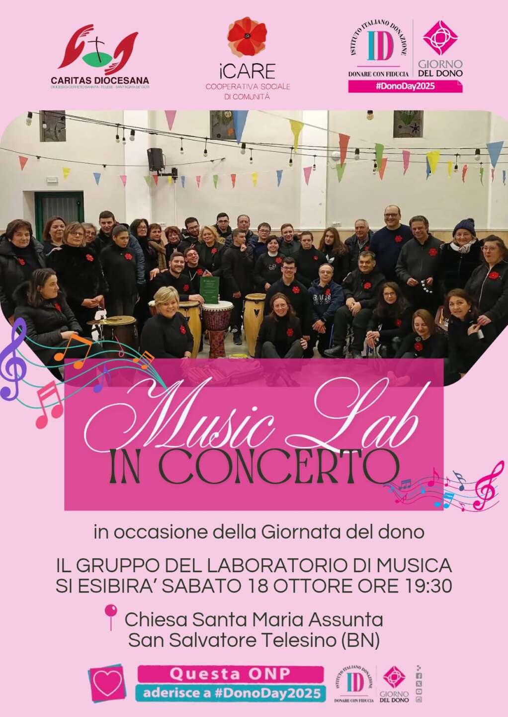 giornata del dono a san salvatore telesino il primo concerto di stagione del music lab di icare