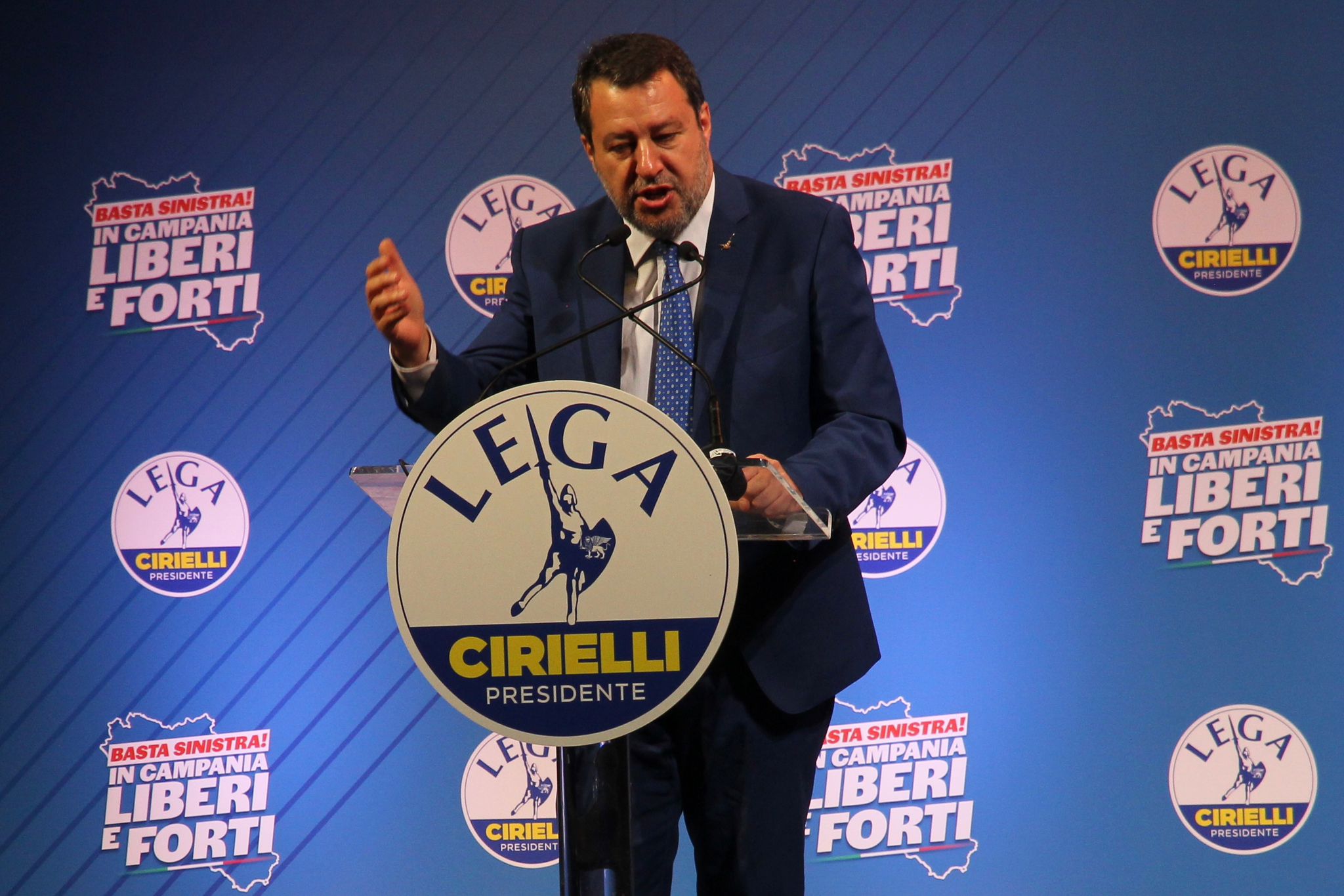 Salvini: “Mi aspetto un risultato storico per la Lega in Campania” Salvini: “Mi aspetto un risultato storico per la Lega in Campania”