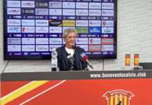 Benevento-Potenza, Auteri: “Vittoria meritata, ora a Catania una gara stimolante”