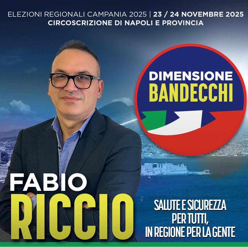 Riccio Fabio candidato alle Regionali in Campania con la lista “Dimensione Bandecchi” Riccio Fabio candidato alle Regionali in Campania con la lista “Dimensione Bandecchi”