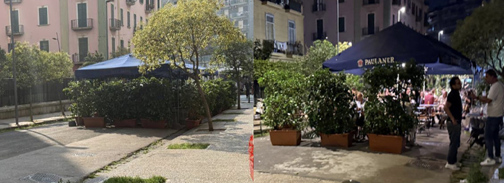 Vomero, pub sposta fioriere: è polemica tavolini. La replica: “Noi in regola”