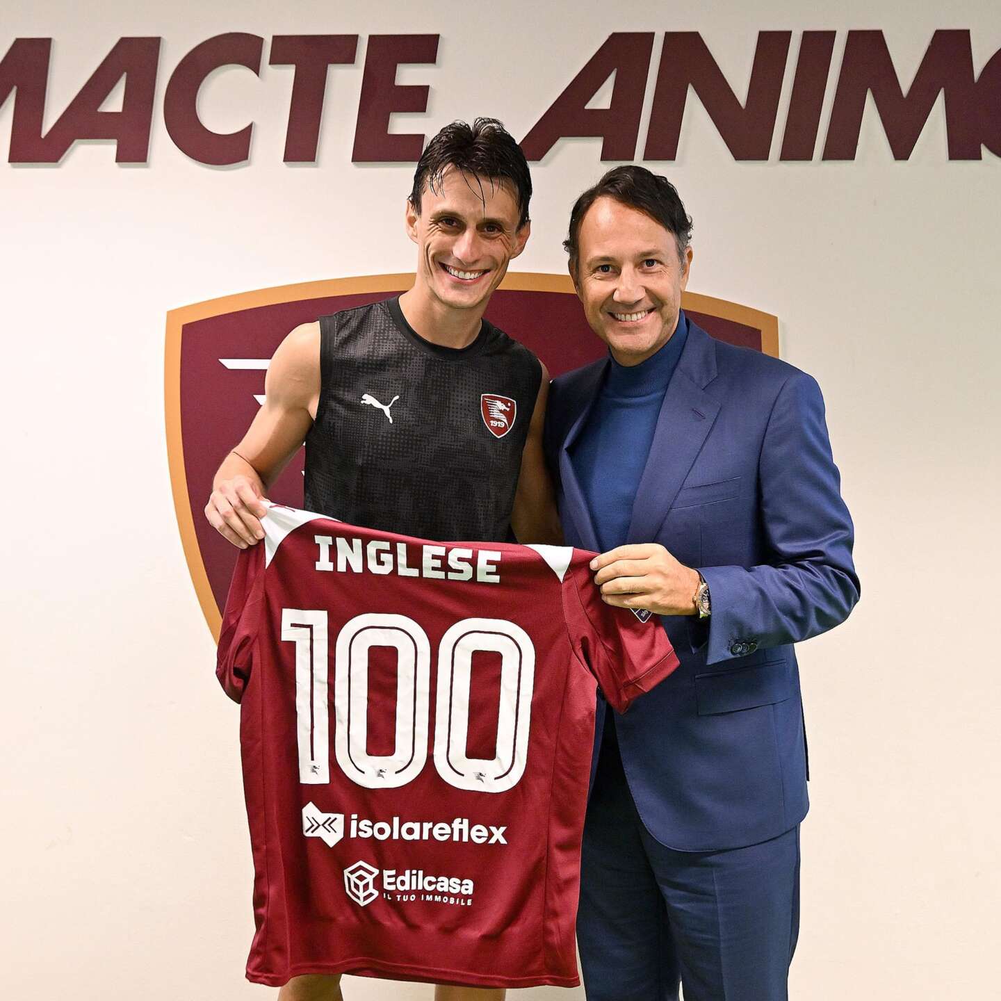Salernitana, maglia speciale per Inglese: 100 gol tra i professionisti