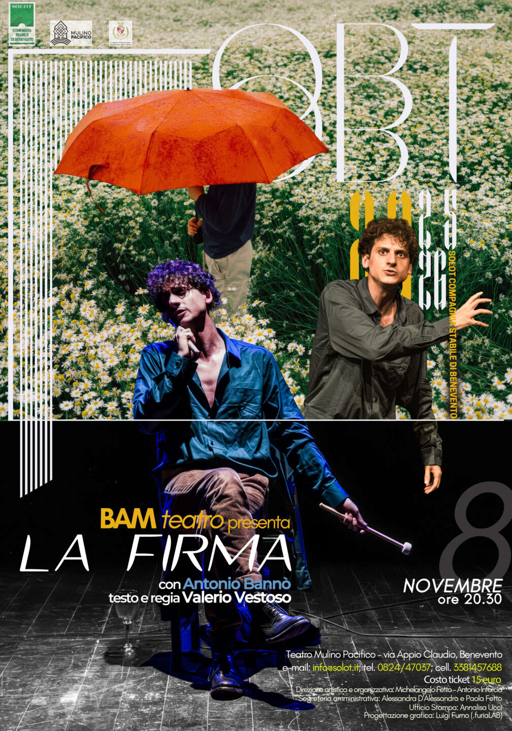 Solot, ai nastri di partenza la nuova stagione teatrale con “La Firma” al Mulino Pacifico Solot, ai nastri di partenza la nuova stagione teatrale con “La Firma” al Mulino Pacifico