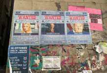 Pro Pal: a Napoli manifesti “wanted” per Trump, Meloni e Netanyahu