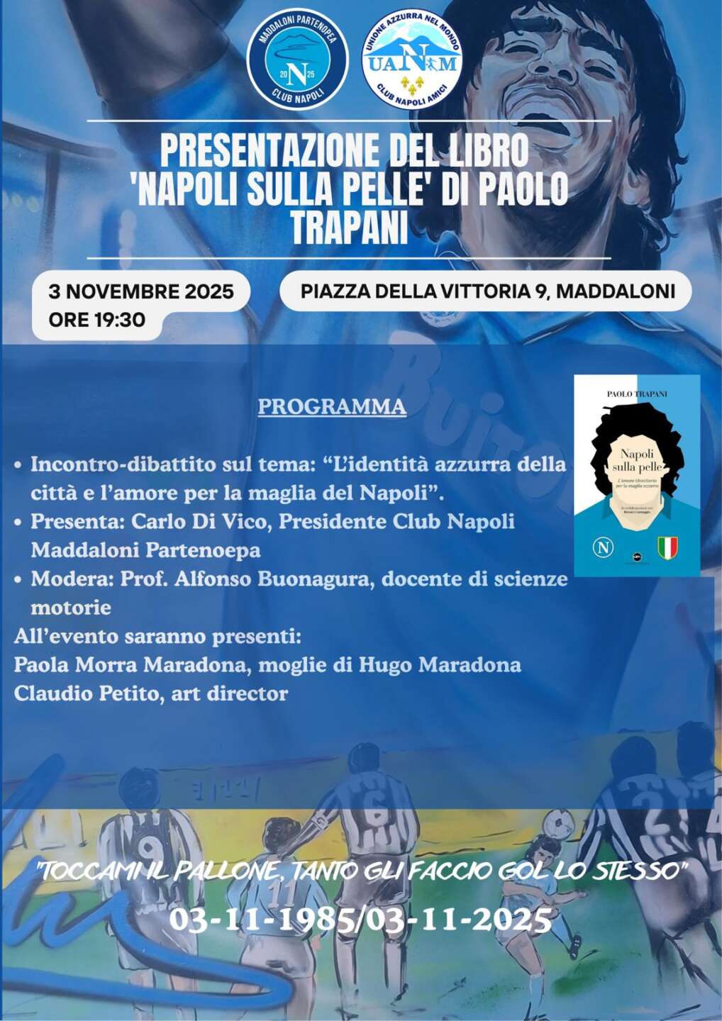 un murales per la punizione del secolo di maradona l8217iniziativa del napoli club 8216maddaloni partenopea8217 da Anteprima24.it un murales per la punizione del secolo di maradona l8217iniziativa del napoli club 8216maddaloni partenopea8217