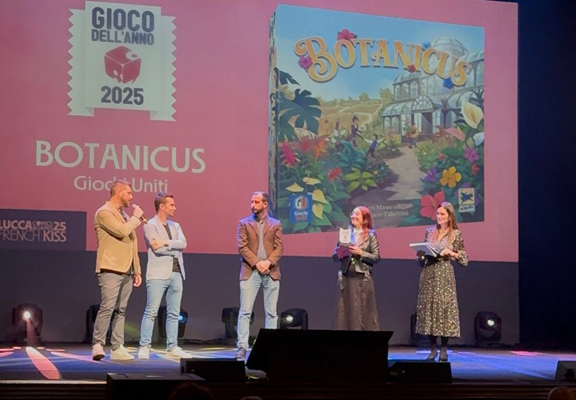 “Botanicus” della casa napoletana Giochi Uniti è il Gioco dell’Anno 2025 a Lucca Comics & Games “Botanicus” della casa napoletana Giochi Uniti è il Gioco dell’Anno 2025 a Lucca Comics & Games
