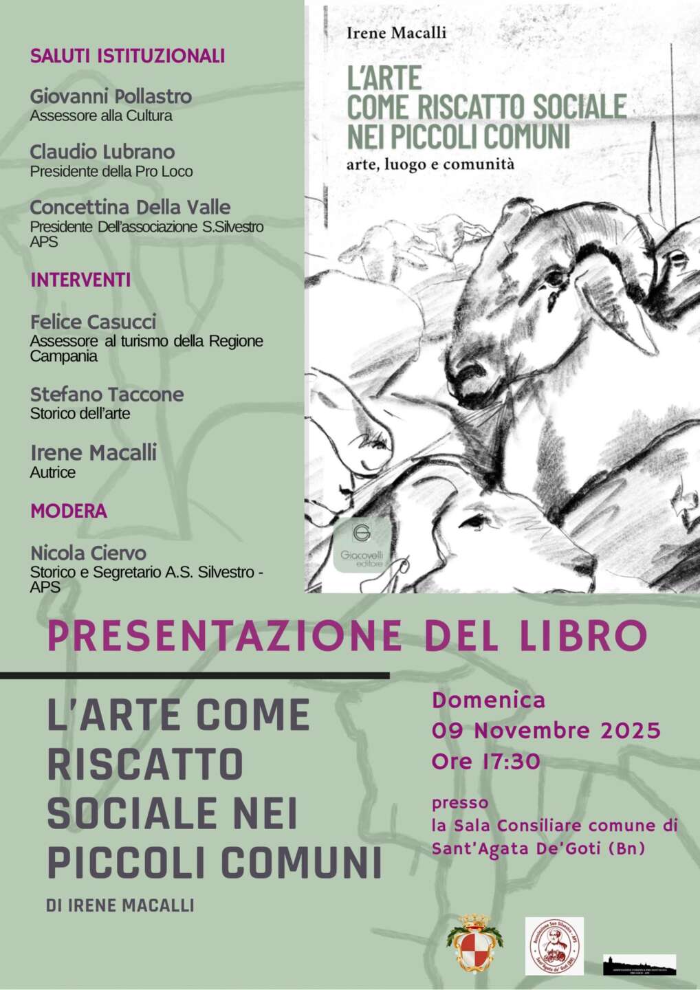 “L’arte come riscatto sociale nei piccoli comuni”: l’Associazione San Silvestro APS presenta il libro di Macalli