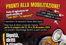 Flaica Cub Napoli: proclamato lo stato di agitazione al ‘Sole365’ e ‘La Speseria’