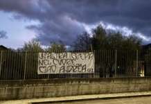 Vitulano, striscione dei tifosi neroverdi per Andrea: “Un’altra crepa nel cuore…”