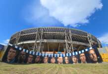 Il ‘Maradona’ si tinge di arte: inaugurato il nuovo murales di Jorit