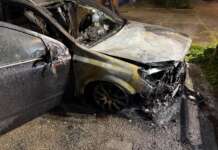Auto in fiamme nella notte a Benevento: sospetto incendio doloso
