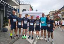 Gli atleti della Sannio Runners Dropexpress ad Agropoli