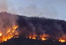 Vasto incendio sul Taburno: sospetti sui barbecue di Pasquetta