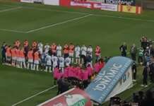 Al “Vigorito” bel gesto della Cavese all’ingresso in campo del Benevento