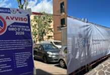 FOTO/ Cartoline di Salerno per coprire i cantieri: così la città accoglie il giro d’Italia