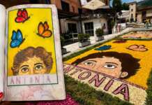 Un mosaico di fiori per Antonia: a Paupisi l’Infiorata diventa messaggio di rinascita