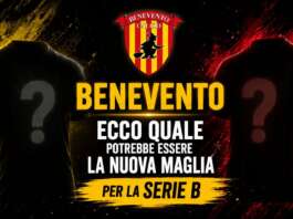 Divise del Benevento: banda larga e portiere a strisce di cocomero