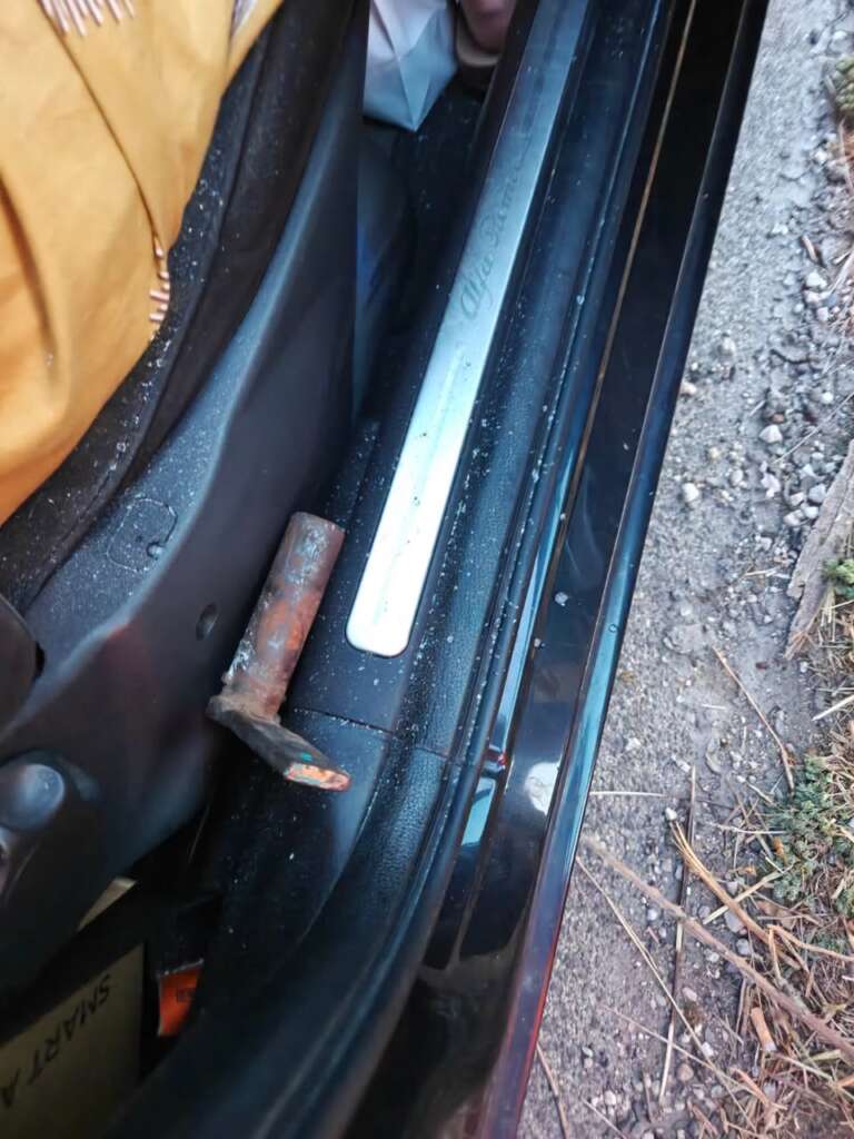 Auto danneggiata Telesina 