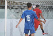 FOTO/ Benevento, 12 reti all’Equipe Campania: Salvemini on fire Benevento-Equipe Campania, la rete del definitivo 12-0 messa a segna da Salvemini con un imperioso stacco di testa