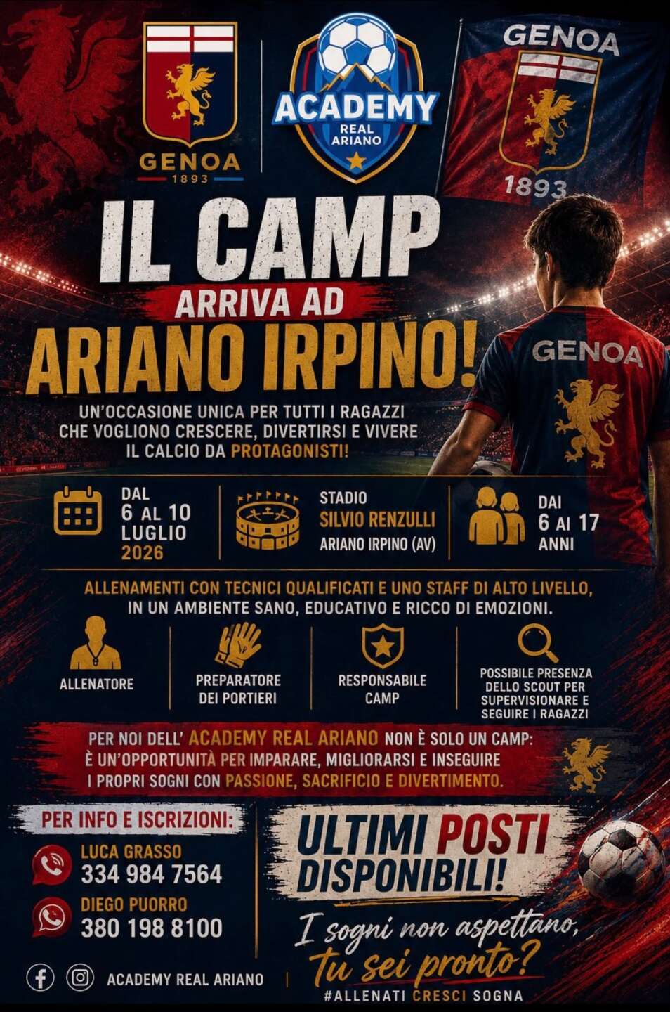 il genoa punta sui giovani ad ariano irpino il camp ufficiale del club da Anteprima24.it il genoa punta sui giovani ad ariano irpino il camp ufficiale del club