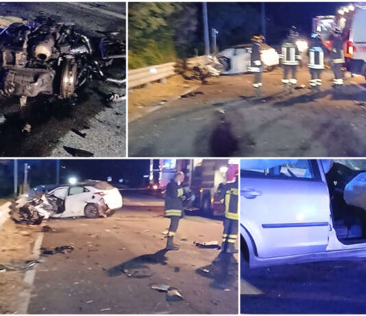 Tragedia nella notte a Benevento, due morti in un violento frontale