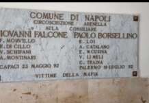 Stragi Falcone e Borsellino, Comune di Napoli sbaglia 4 nomi in targa commemorativa
