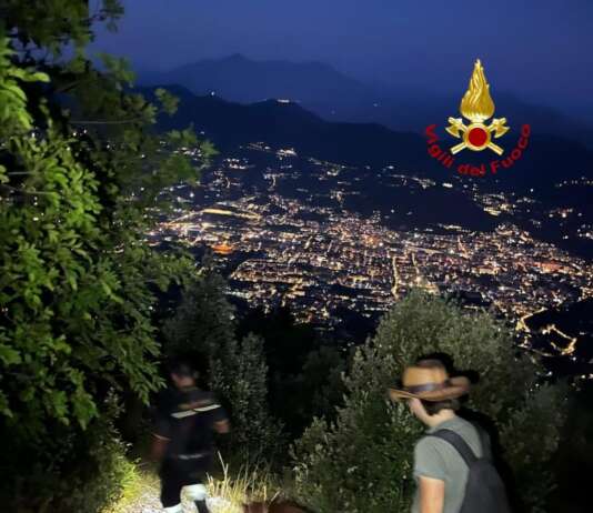 Paura sul Monte Finestra: diciannovenne disperso, salvato dai Vigili del Fuoco