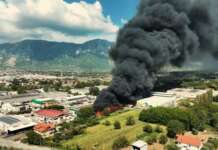 Incendio ad Airola, ordinanza del sindaco: porte e finestre chiuse, vietate le attività all’aperto