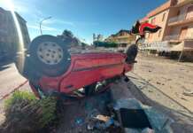 Centra una cabina Enel e si ribalta con l’auto: ferito il 17enne alla guida