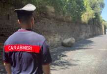 Masso si stacca dalla montagna e prende un’auto in pieno