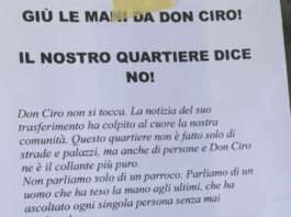 Chiesa Gesù Redentore: protesta dei fedeli per far restare Don Ciro