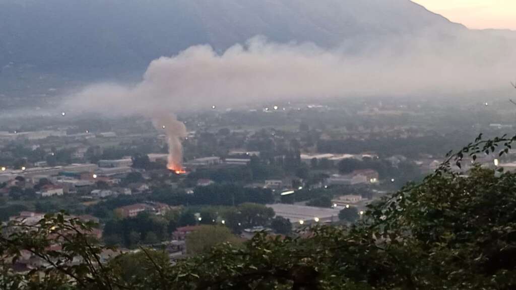 Incendio Airola ripartito 1 