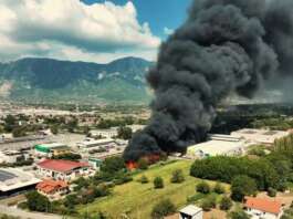 Incendio di Airola, vertice in Prefettura: superata la fase di allarme sanitario