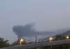 Vasto incendio a Ottaviano, alta colonna di fumo nero