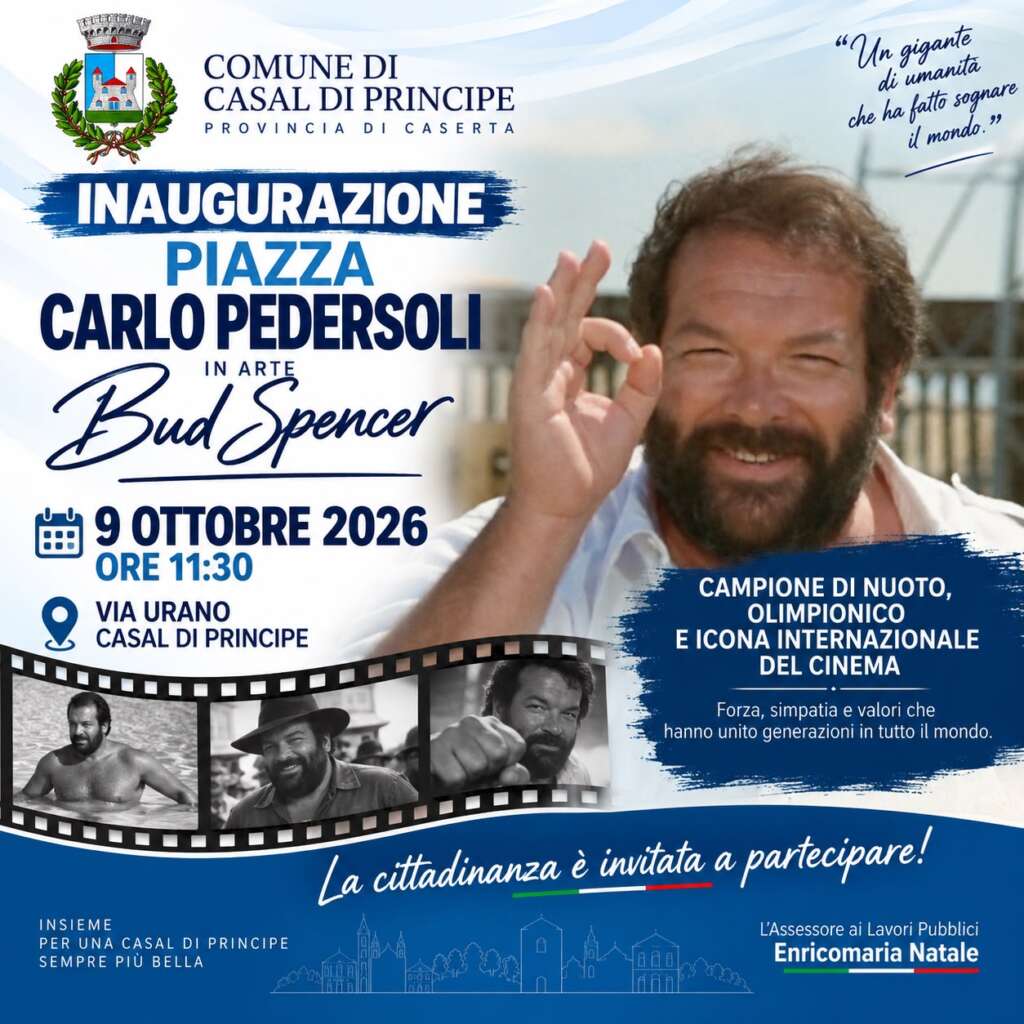 Bud Spencer, piazza dedicata a Casal di Principe