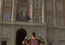 Casertana ai piedi di Manconi: il bomber “reale” celebrato con un video davanti la Reggia Manconi celebrato dalla Casertana