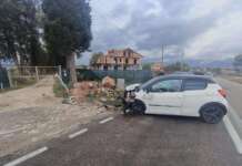 Auto abbatte le centraline telefoniche ed elettriche: ferita una donna