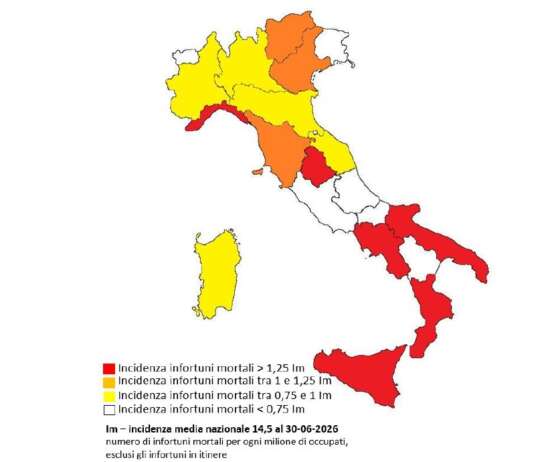 Morti sul lavoro, Campania tra le peggiori nel 2026: è ‘zona rossa’ Morti sul lavoro